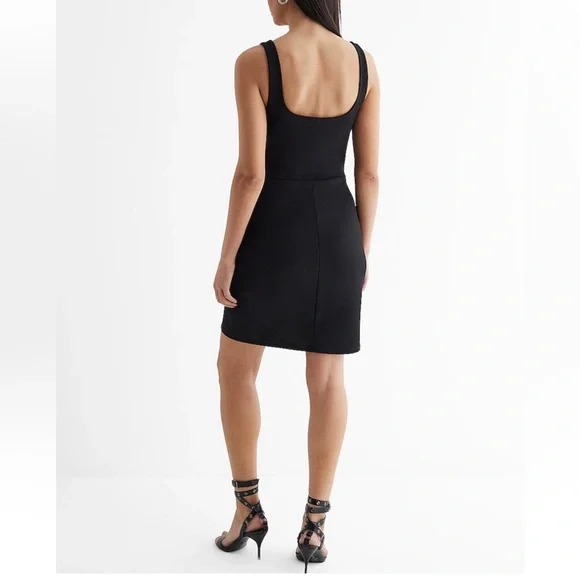 Express Scoop Neck Wrap Sheath Mini Dress - Picture 4 of 4